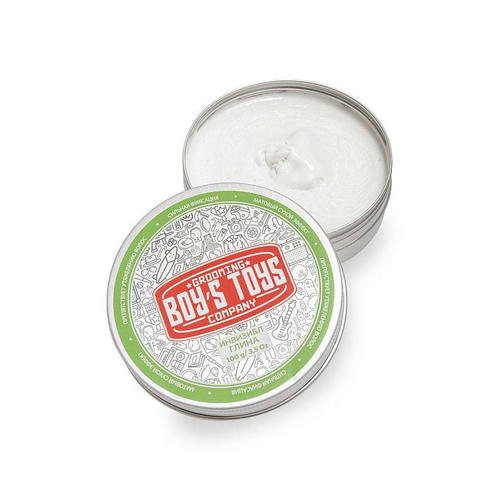 Boys Toys, Глина для укладки волос средней фиксации с низким уровнем блеска Invisible Forming Matte Clay, 100 мл — изображение 2