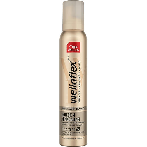Wella Wellaflex Мусс для волос "Блеск и фиксация" суперсильной фиксации