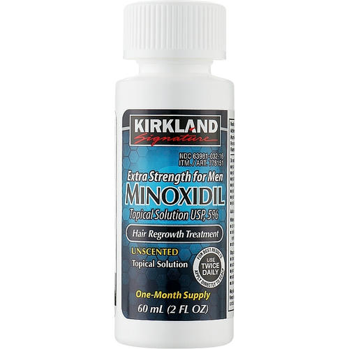 Kirkland Signature Minoxidil 5% Extra Strength For Men Hair Regrowth Treatment, Лосьон для роста волос и бороды Миноксидил 5%, 60ml