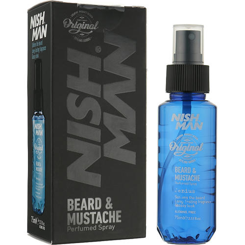 Nishman Beard & Mustache Perfumed Spray Genius, Спрей для ухода за бородой и усами, 75ml — изображение 2