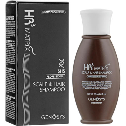 Genosys HR3 MATRIX Scalp & Hair Shampoo (мини), Шампунь от выпадения и для стимуляции роста волос, 30ml