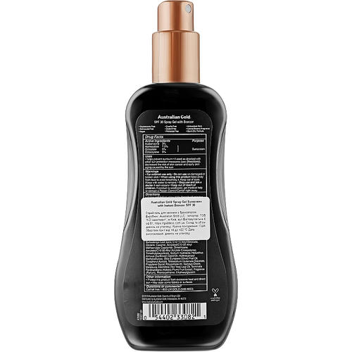 Australian Gold Spray Gel Sunscreen with Instant Bronzer SPF 30, Спрей-гель для загара с бронзатором — изображение 2