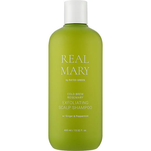 Rated Green Real Mary Exfoliating Scalp Shampoo, Глубоко очищающий и отшелушивающий шампунь с соком розмарина