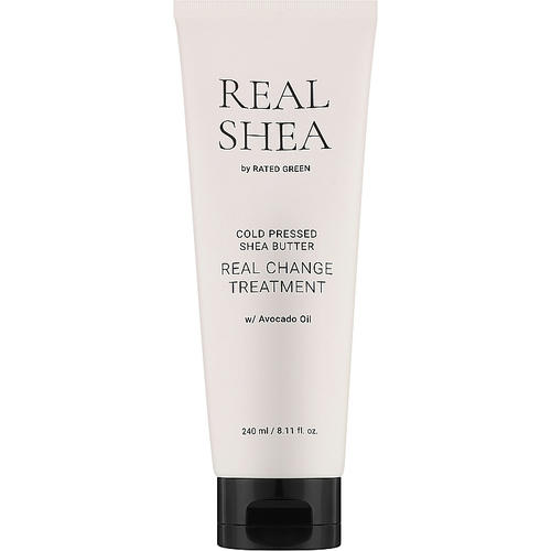 Rated Green Real Shea Cold Pressed Shea Butter Real Change Treatment, Увлажняющий лосьон для волос с маслом ши