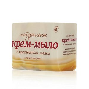 Натуральное крем - мыло Невская Косметика с протеинами шелка 4*100г