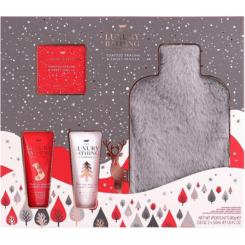 Набор, Grace Cole The Luxury Bathing Toasted Praline & Sweet Vanilla Set (b/cr/50ml + h/cr/50ml + bath/caviar/80g + acss/1pc) — изображение 2