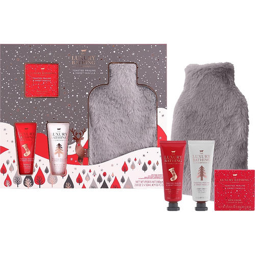 Набор, Grace Cole The Luxury Bathing Toasted Praline & Sweet Vanilla Set (b/cr/50ml + h/cr/50ml + bath/caviar/80g + acss/1pc)