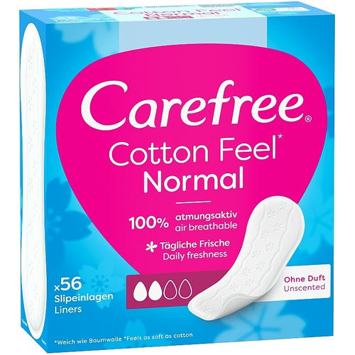 Carefree Cotton Unscented Pantyliners, Гигиенические ежедневные прокладки, 56шт — изображение 2