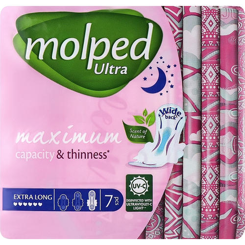 Molped, Гигиенические прокладки Ultra Night Deo Floral, 7 шт