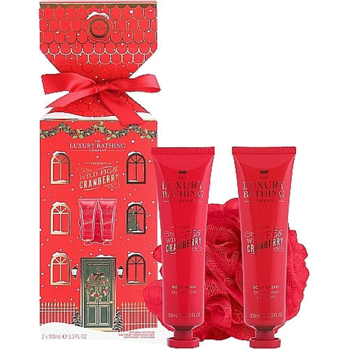 Набор, Grace Cole The Luxury Bathing Wild Fig & Granberry Set (sh/gel/200ml + b/cr/100ml + sponge)