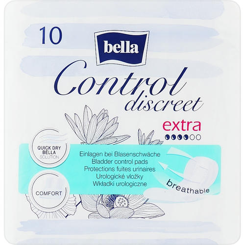 Bella Control Discreet Extra Bladder Control Pads, Урологические прокладки для женщин, 10 шт.