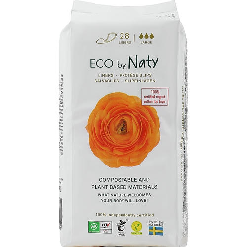 Naty, Ежедневные эко-прокладки Large, 28 шт