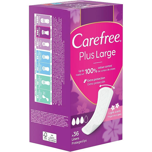 Carefree Plus Large Light Scent, Ежедневные гигиенические прокладки, 36 шт — изображение 2