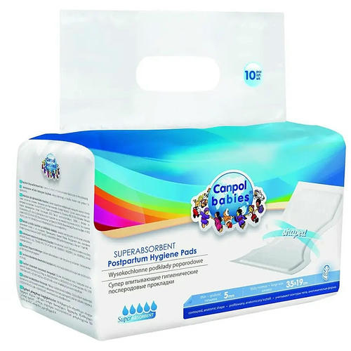 Canpol Babies, Послеродовые быстропоглощающие прокладки, 10 шт
