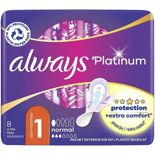 Always Platinum Ultra Normal Plus, Гигиенические прокладки, 8 шт. — изображение 2