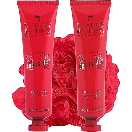Набор, Grace Cole The Luxury Bathing Wild Fig & Granberry Set (sh/gel/200ml + b/cr/100ml + sponge) — изображение 2