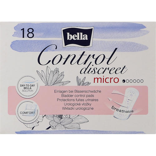 Bella Control Discreet Micro Bladder Control Pads, Урологические прокладки для женщин, 18 шт.