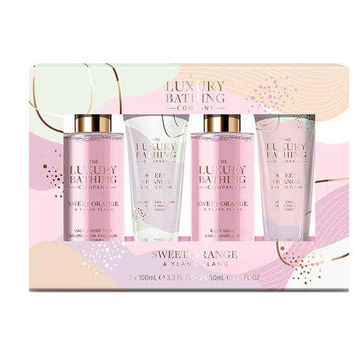 Набор, Grace Cole The Luxury Bathing Sweet Orange & Ylang Ylang Set (b/sptay/100ml + bath/foam/100ml + b/cr/50ml + h/cr/50ml)