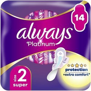Always Platinum Super Duo, Гигиенические прокладки, 14 шт.
