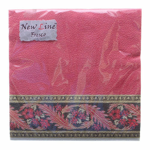 Салфетки бумажные New Line Хохлома 20 шт 2 слоя 33х33 см бордовые