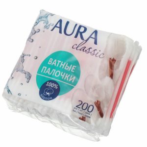 Ватные палочки 200 шт полиэтилен Aura Classic