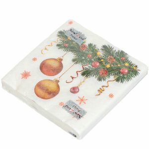 Салфетки бумажные New line Fresco Новогодний кант 20 шт 33х33 см