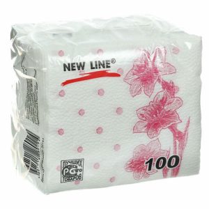 Салфетки бумажные New Line Нарцисс 100 шт 24х24 см в ассортименте
