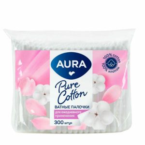 Ватные палочки 300 шт п/э Aura