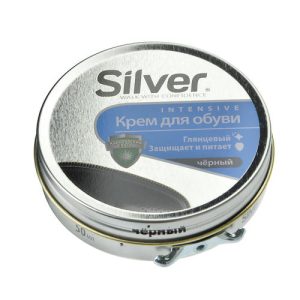 Крем для обуви SILVER черный, 50мл