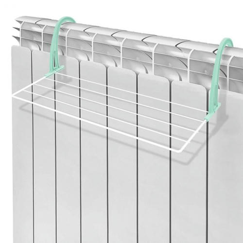Сушилка д/белья на батарею 45х23,5х1,3см, суш полотно 2,1м белый