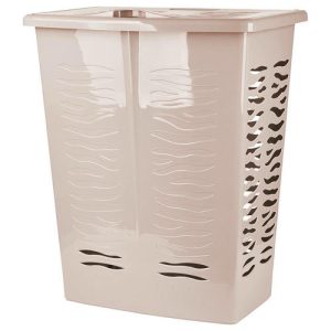 Корзина для белья Keeplex Regular с откидной крышкой 60л 48х34,5х59,5см бежевый топаз