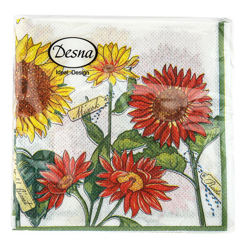 Салфетки 24*24 1сл 40шт Desna Design "Декоративные подсолнухи" — изображение 2