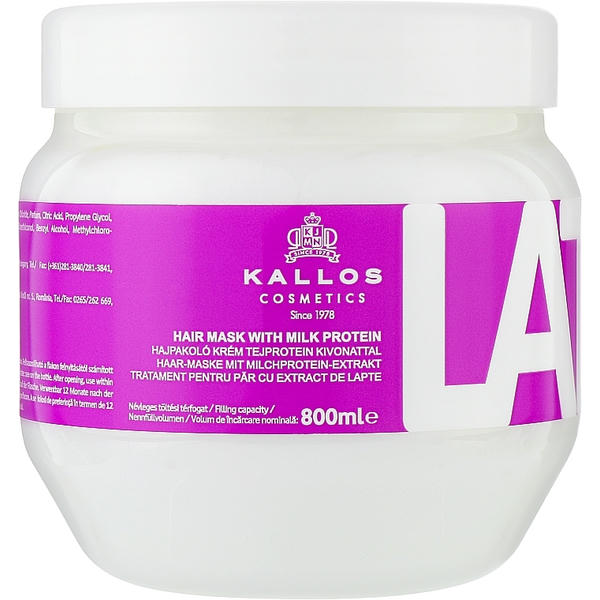 Kallos Cosmetics Latte With Milk Protein Mask, Маска для поврежденных волос — изображение 2