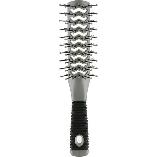 Hairway, Расческа для волос туннельная двусторонняя, 7 рядов, серая