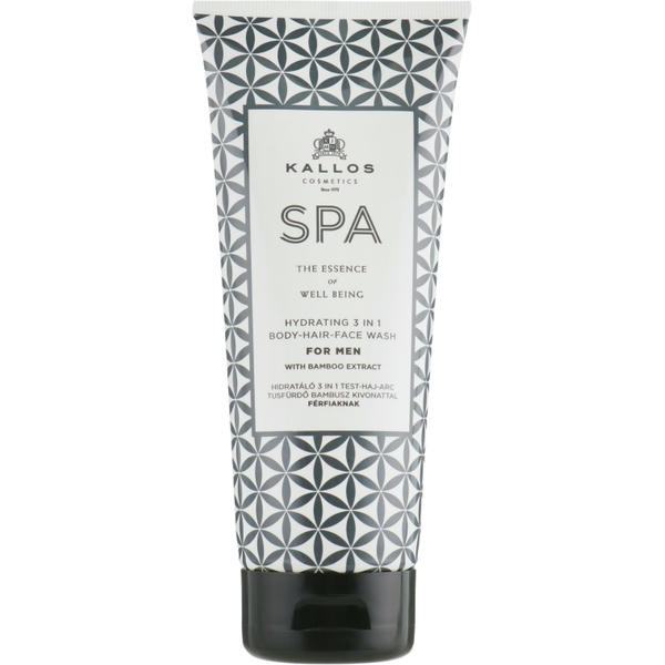Kallos Cosmetics Spa Hydrating 3in1 Body-Hair-Face Wash For Men, Шампунь-гель для душа 3в1 для мужчин