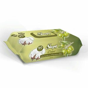 Влажные детские салфетки Sleepy с натуральным оливковым маслом, 90 шт.
