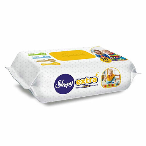 Влажные детские салфетки Sleepy Extra, 70 шт.