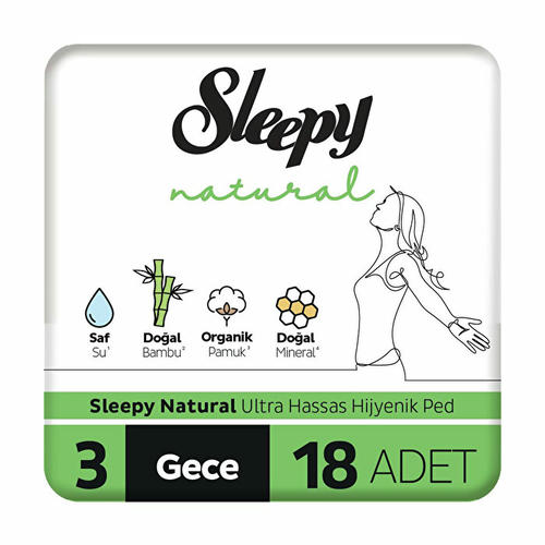 Гигиеническая прокладка Sleepy Natural Ultra Sensitive, 18 шт.