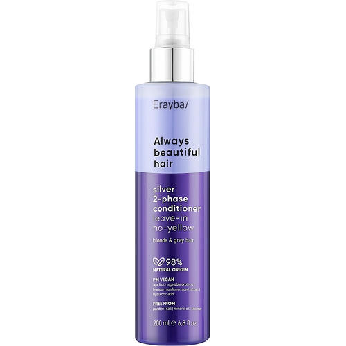 Erayba ABH Silver 2-Phase Conditioner Leave-in No-yellow, 2-фазный кондиционер против желтизны волос