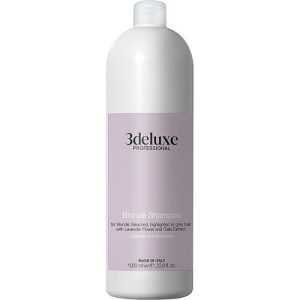 3DeLuXe Blonde Shampoo For Blonde Bleached Highlighted Or Grey Hair With Lavender Flower And Oats Extract, Шампунь для сохранения цвета светлых, осветленных, мелированных и седых волос с экстрактами цветков лаванды и овса