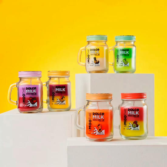 Свеча-смузи ароматическая `DOLCE MILK` Малина и лайм — изображение 2