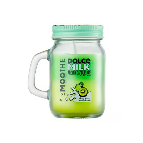 Свеча-смузи ароматическая `DOLCE MILK` Яблоко и киви