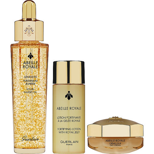 Guerlain Abeille Royale Programme Anti-Age Advanced, Набор (f/oil/50ml + f/cr/15 ml + f/ser/7 x 0.6 ml + f/lot/40 ml + bag) — изображение 2