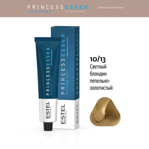 ESTEL PROFESSIONAL, 10/13 краска для волос, светлый блондин пепельно-золотистый (солнечный берег) / ESSEX Princess 60 мл — изображение 2
