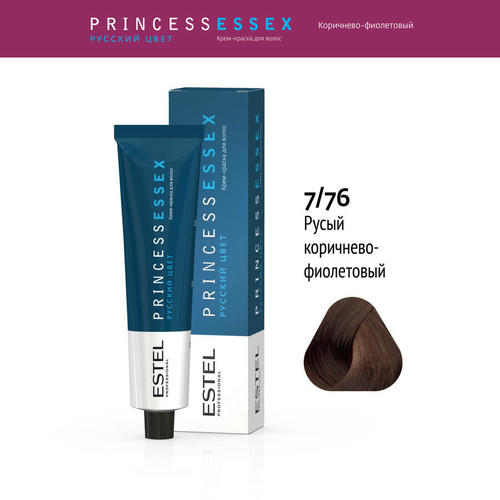 ESTEL PROFESSIONAL, 7/76 краска для волос, средне-русый коричнево-фиолетовый / ESSEX Princess 60 мл — изображение 2