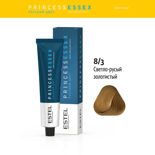 ESTEL PROFESSIONAL, 8/3 краска для волос, светло-русый золотистый (янтарный) / ESSEX Princess 60 мл — изображение 2