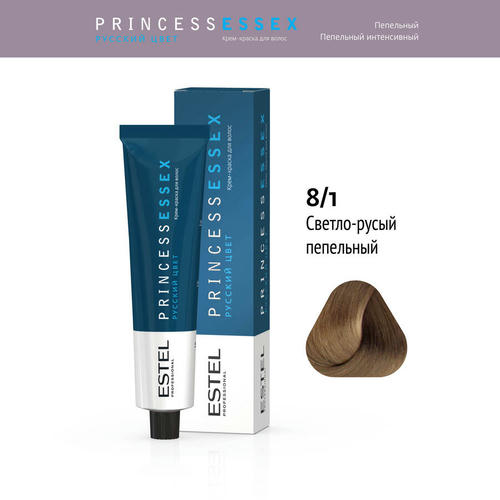 ESTEL PROFESSIONAL, 8/1 краска для волос, светло-русый пепельный (металлик) / ESSEX Princess 60 мл — изображение 2