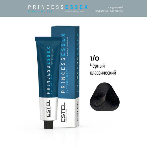ESTEL PROFESSIONAL, 1/0 краска для волос, черный классический / ESSEX Princess 60 мл — изображение 2