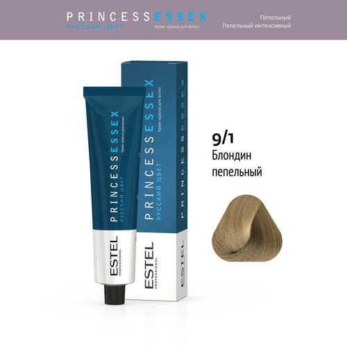 ESTEL PROFESSIONAL, 9/1 краска для волос, блондин пепельный (серебро) / ESSEX Princess 60 мл — изображение 2