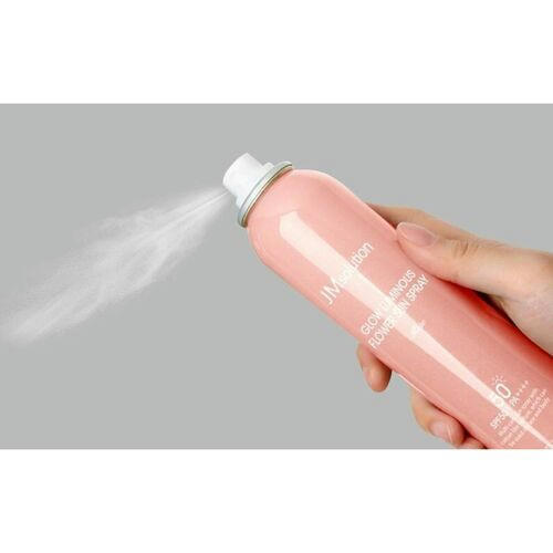 JMsolution Спрей для лица солнцезащитный с розовой водой - Glow luminous flower sun spray, 180мл — изображение 3